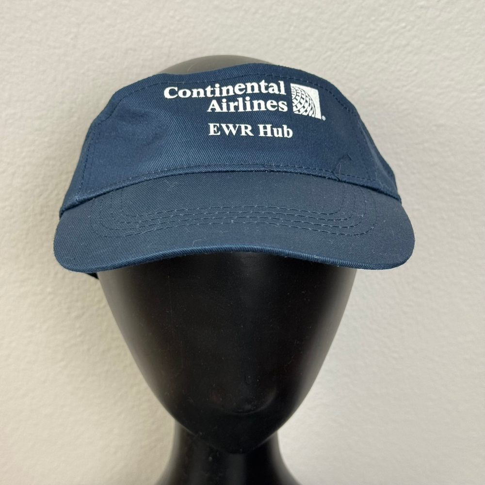 Continental Airlines Visor EWR Hub 100% Cotton OS Vintage